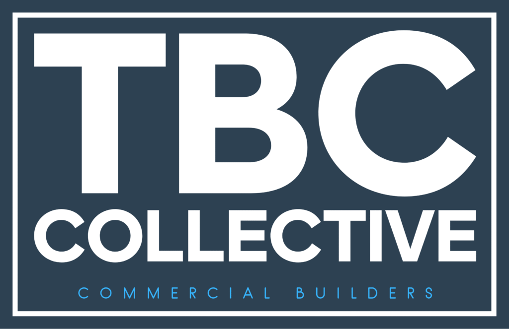 Square black logo with “TBC Collective” written in white